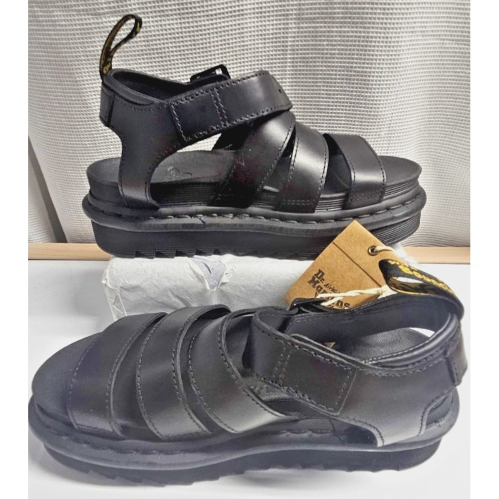 Dr. Martens Women's Blaire Sandal Black Brando Leather upper‎ woman US 5-5.5
